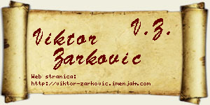 Viktor Žarković vizit kartica